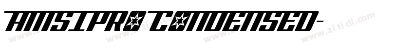 AMSIPRO CONDENSED字体转换